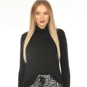 Black Turtle Neck Cozy Sweater Top